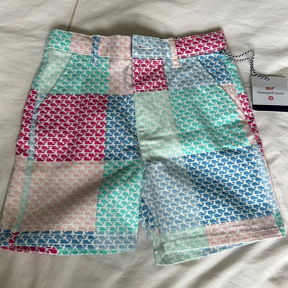 Vineyard Vines for Target Colorful Patchwork Whale Shorts size 4T